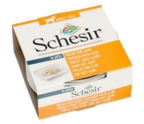 Schesir Wet Food with Chicken & Aloe in Jelly for Adult Dogs 150 gr