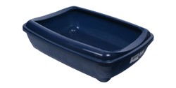 Moderna Arist-O Large Blue Cat Litter Tray with Rim (50x39x14cm)