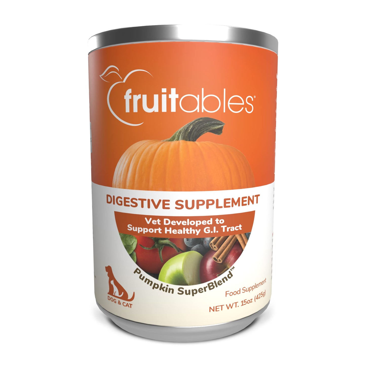 Fruitables Pumpkin Digestive Supplement ‰ÛÒ Made with Pumpkin for Dogs ‰ÛÒ Healthy Fiber Supplement for Pet Nutrition ‰ÛÒ 15 ounces