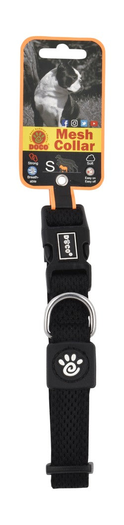 طوق كلب شبكي أسود صغير من DOCO (2 × 27 سم)