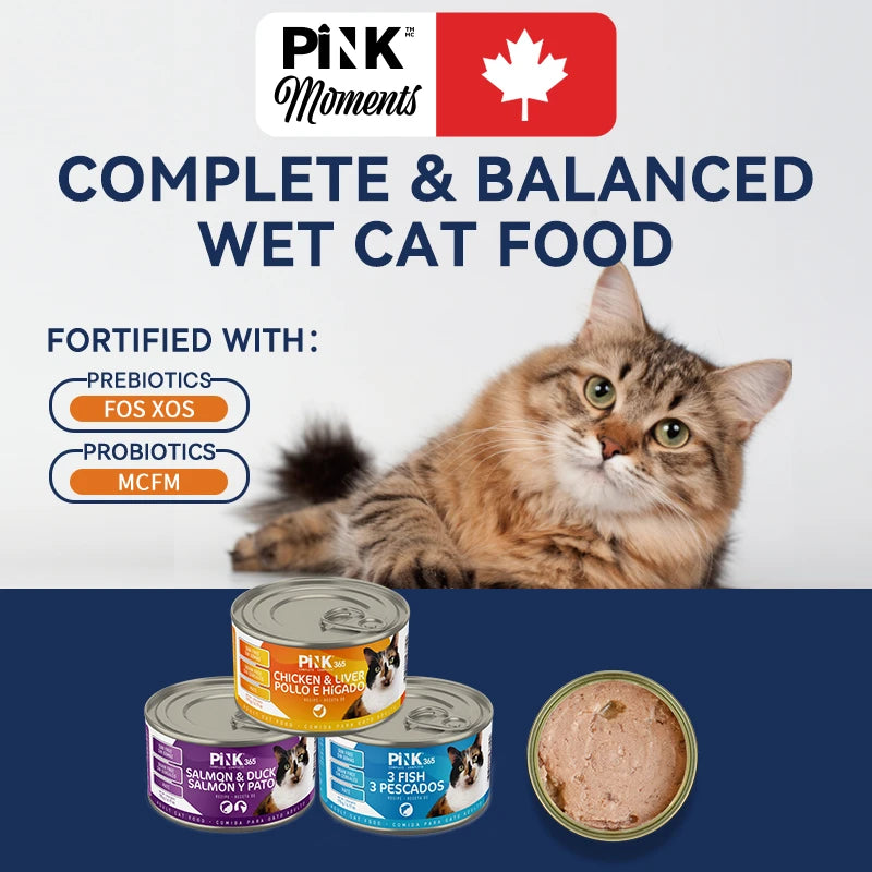 Pink 365 Completed Canned Cat Food – Chicken & Liver Recipe (175g)