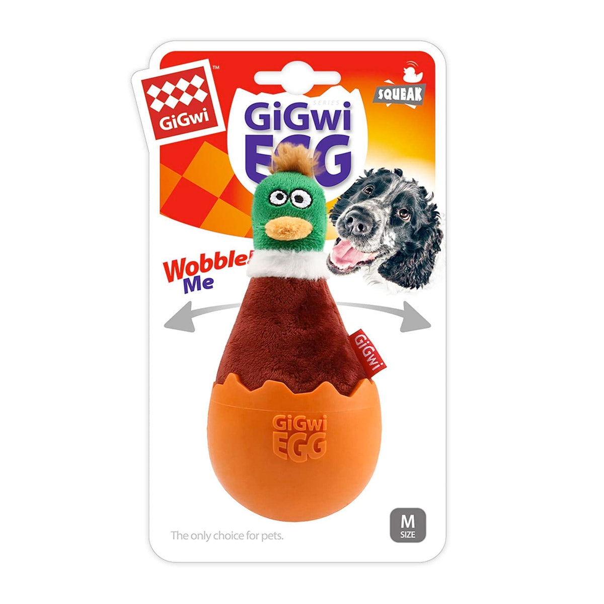 GiGwi Egg Wobble Fun Brown Duck ‰ÛÒ Medium