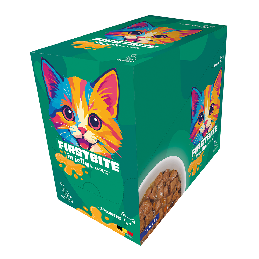 M-PETS Firstbite Pigeon in Jelly Wet Food Pouches for Cats