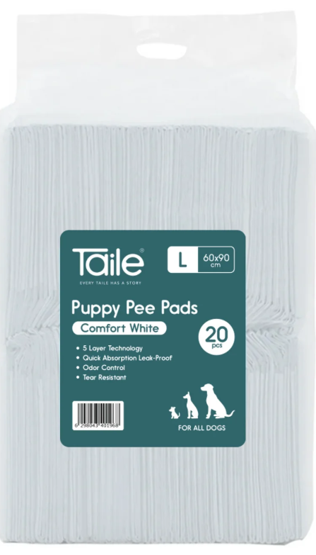 Puppy Pee Pads Comfort White, 20/pk, 60 x 90 cm