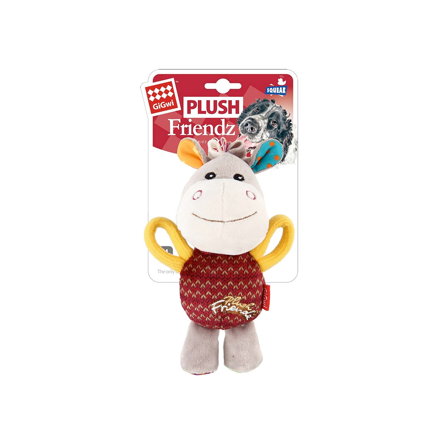 لعبة الكلب Gigwi Plush Friendz مع صرير - حمار