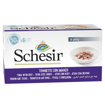 Schesir Cat Multipack Can Tuna With Beef-6x50g