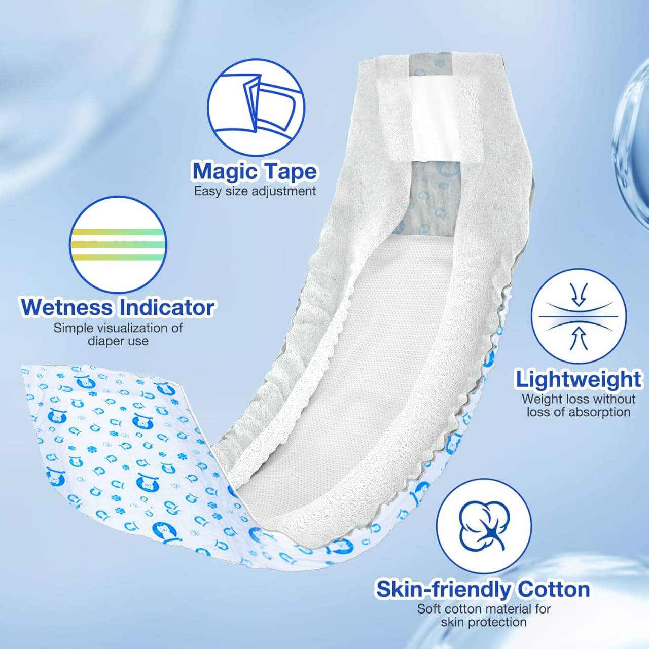 Keep Dry Male Dog Diaper (Medium)