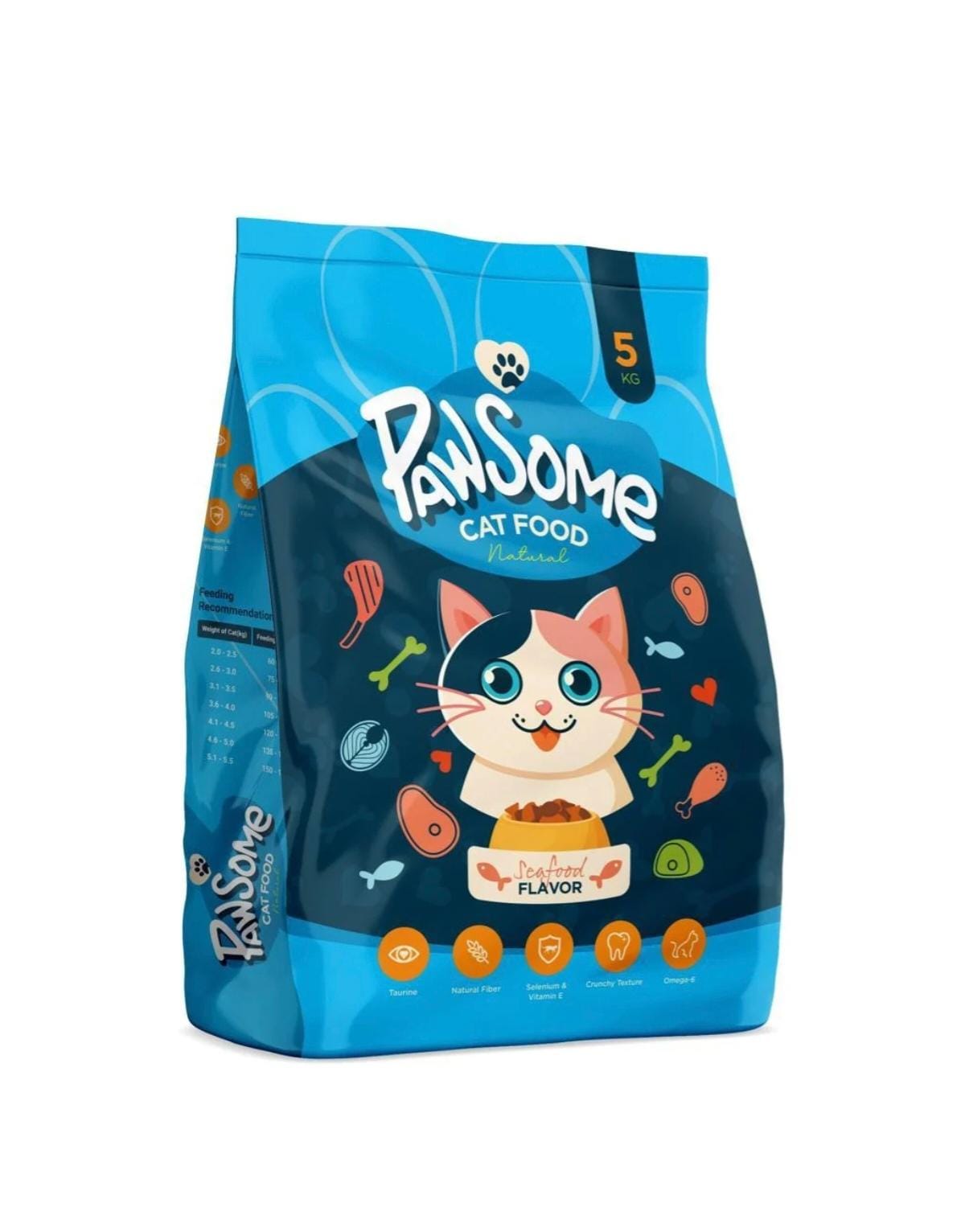 Pawsome Dry Cat Food Seafood 5kg