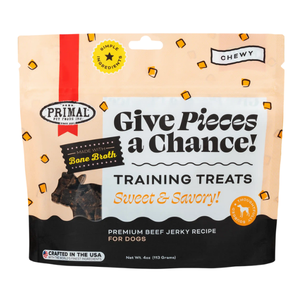 Primal Give Pieces A Chance ? Beef with Broth Jerky Treat 4oz