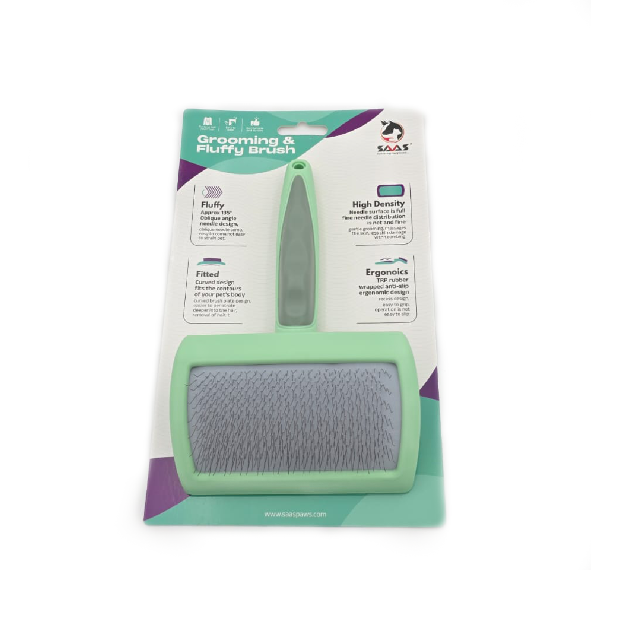 Saas Grooming Fluffy Brush Orange 18x11.7x2.3 CM