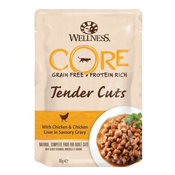 Wellness Core Tender Cuts Chicken & Chicken Liver Cat 85g