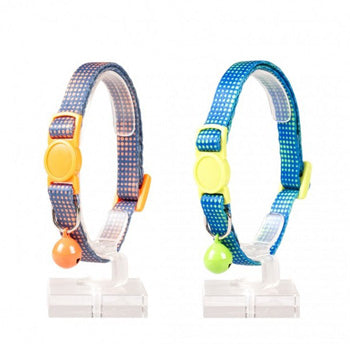 طوق قطط Duvo من النايلون بألوان مختلطة ونقاط ريترو 20 - 30 سم / 10 مم