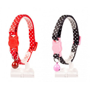 Duvo Cat Collar Nylon Mixed Colors White Dots 20 - 30cm / 10mm