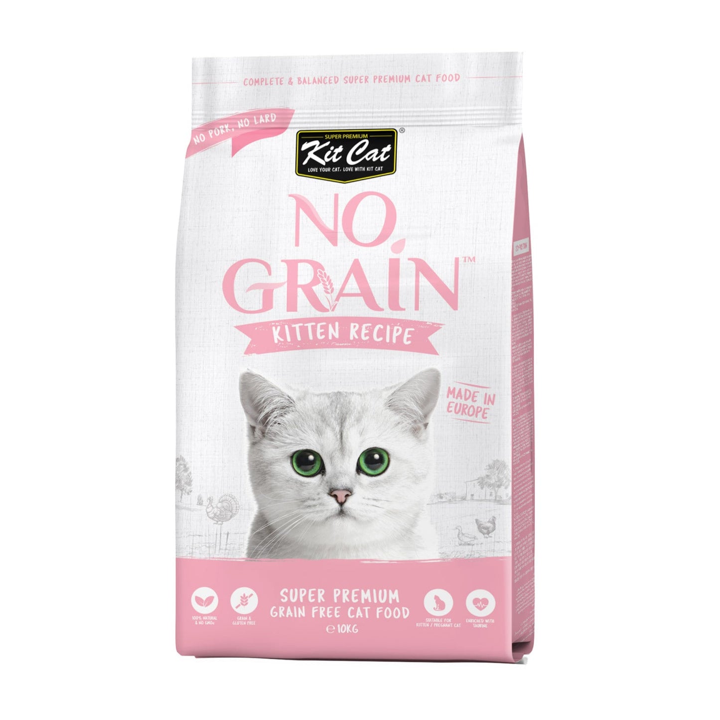 Kit Cat No Grain Super Premium Cat Food Kitten Recipe 10kg