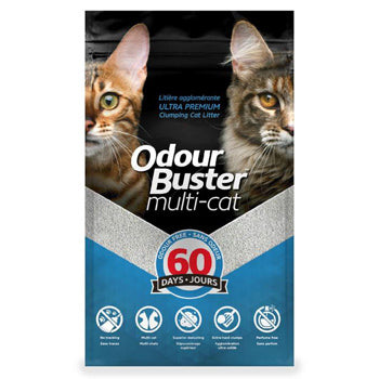 قمامة Odour Buster Multicat Clumping Litter (12 كجم) - بدون رائحة