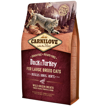 Carnilove Duck & Turkey For Large Breed Adult Cats 2kg
