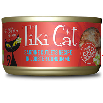 Tiki Cat Grill Wet Cat Food Bora Bora Grill Sardine Lobster -2.8 Oz
