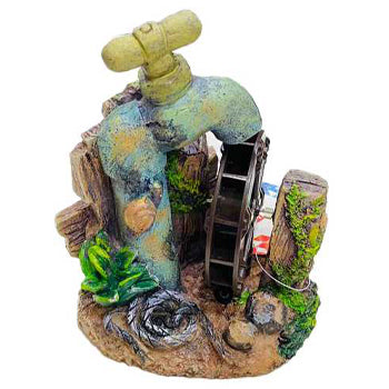 زخرفة راتنجية لحوض السمك من KW Zone: U - 642 (14x10x17.5 سم)