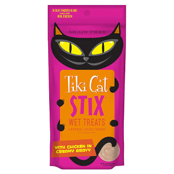 موس الدجاج من Tiki Cat Stix Treats - 12 قطعة بحجم 3 أونصة