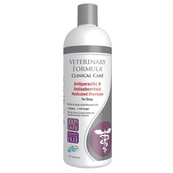 شامبو مضاد للطفيليات ومضاد للدهون من Synergy Labs Veterinary Formula Clinical Care للكلاب 473 مل