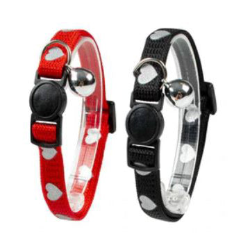 طوق قطط دوفو من النايلون على شكل قلوب 20 - 30 سم / 10 مم