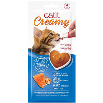 Catit Creamy Lickable Treats - Salmon & Prawns