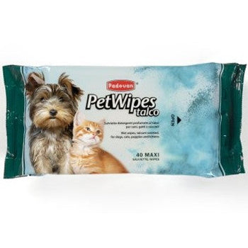 Padovan Pet Wipes Talc (40 Wipes)