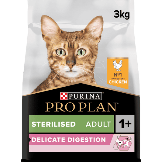 PRO PLAN STERILISED ADULT DELICATE DIGESTION CHICKEN, 3 KG