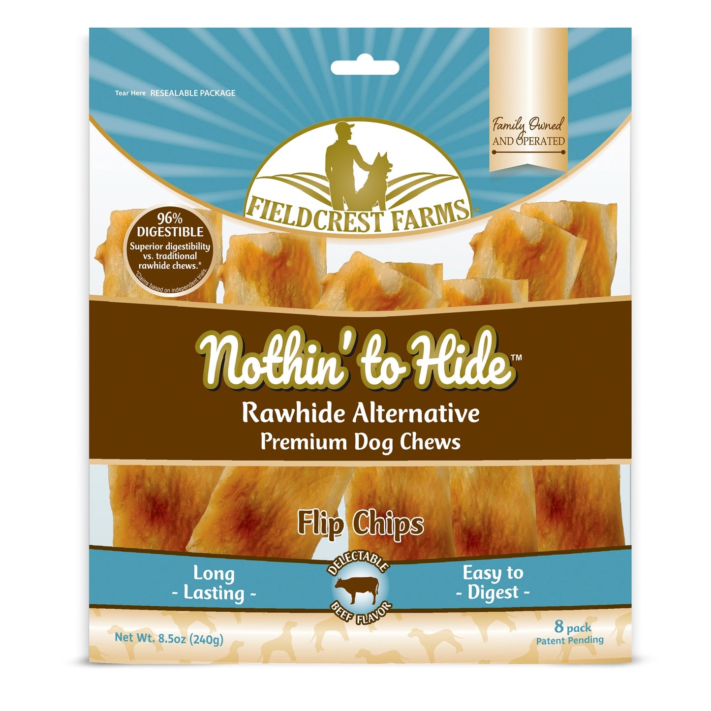 Nothin‰۪ to Hide Flip Chips - Beef 240g