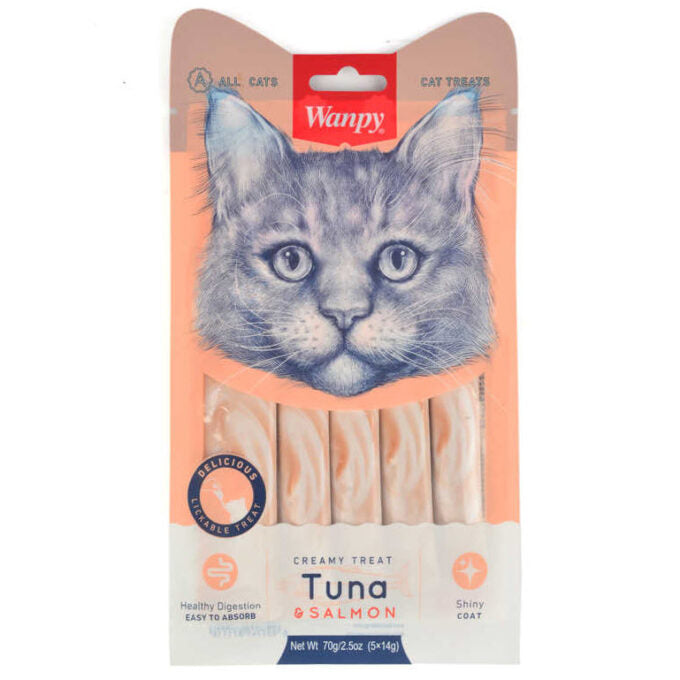 WANPY LICKABLE TREAT TUNA & SALMON FOR CAT 14g * 5 pcs