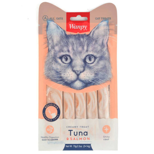 WANPY LICKABLE TREAT TUNA & SALMON FOR CAT 14g * 5 pcs