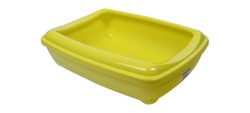 Moderna Arist-O Large Yellow Cat Litter Tray with Rim (50x39x14cm)