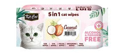 Kit Cat 5in1 Pet Wipes Coconut Scent