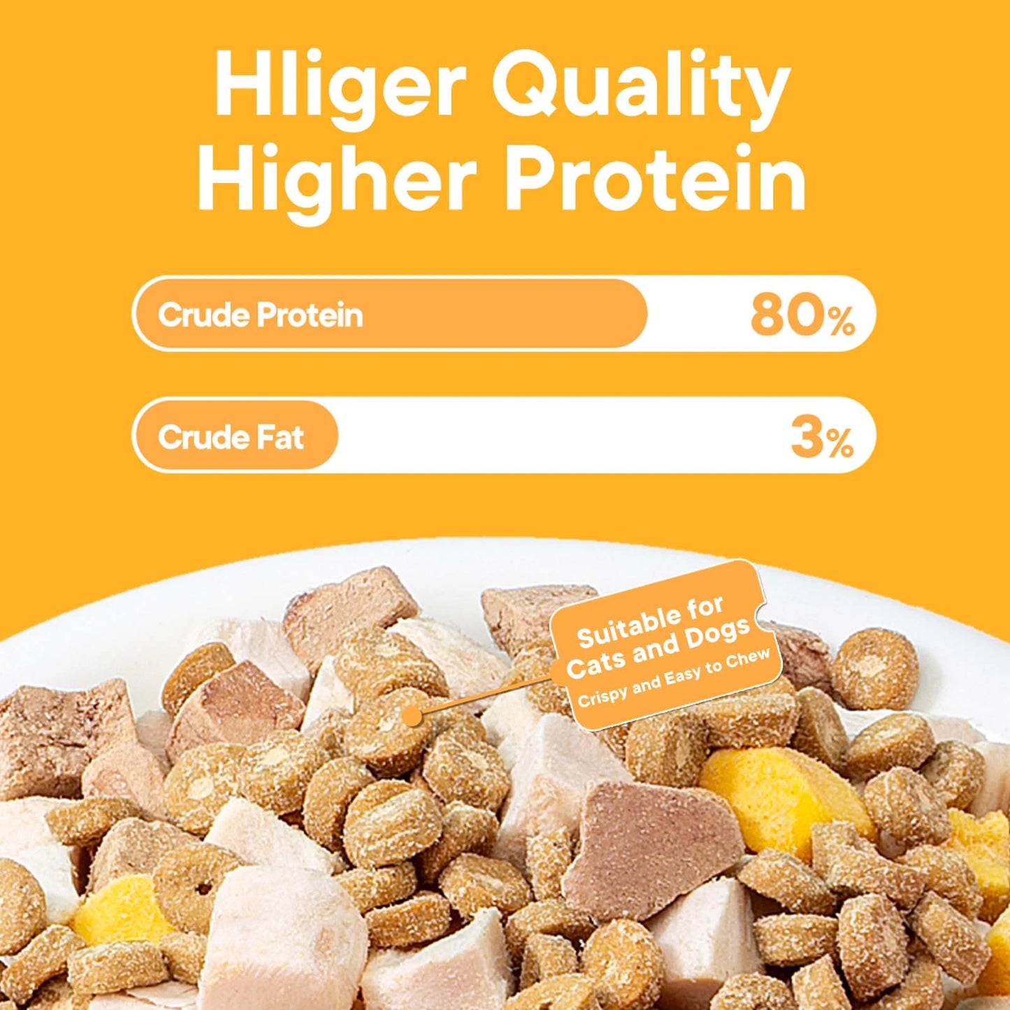 Pink Bites cats and dogs treat Freeze-dried Chicken and Egg Yolk Recipe 60g