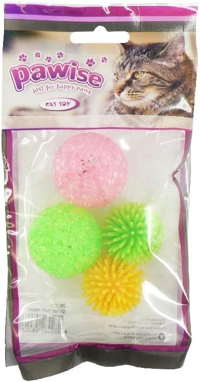 Pawise Glitter Ball Toy, 4pcs