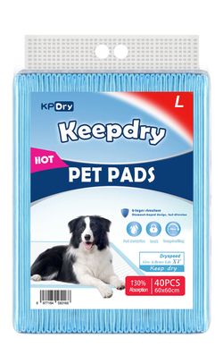 KPDry Keepdry Large Dog Training Pads with Adhesive Sticker (60x60cm)