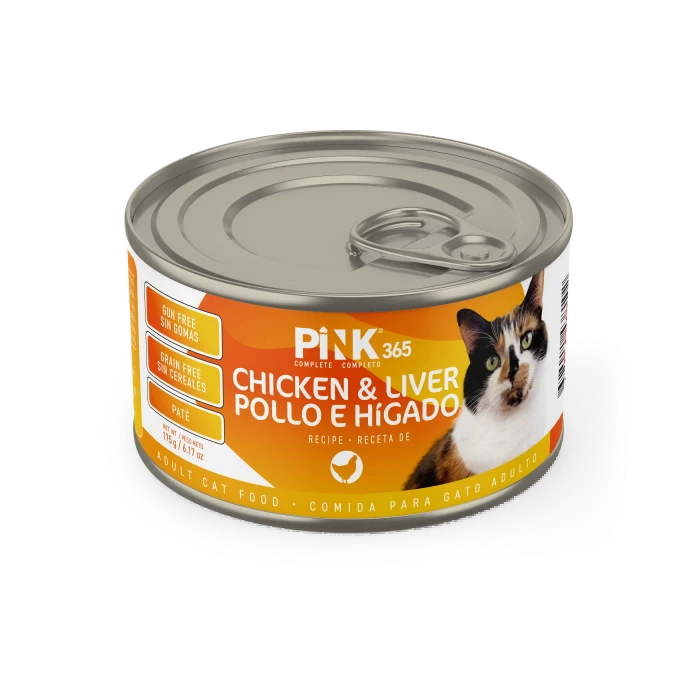 Pink 365 Completed Canned Cat Food – Chicken & Liver Recipe (175g)