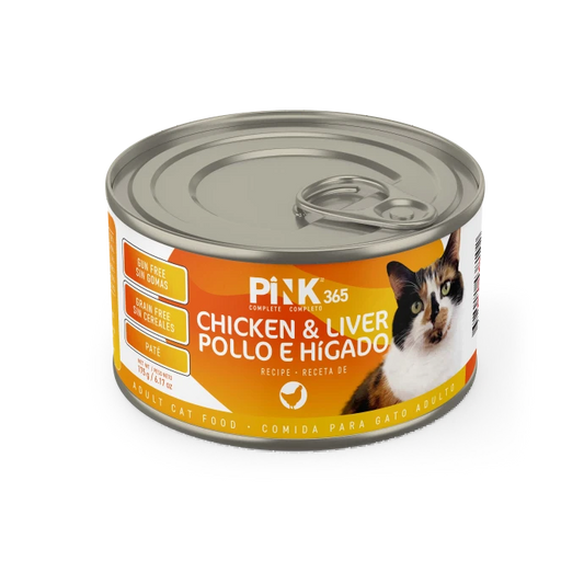 Pink 365 Completed Canned Cat Food – Chicken & Liver Recipe (175g)