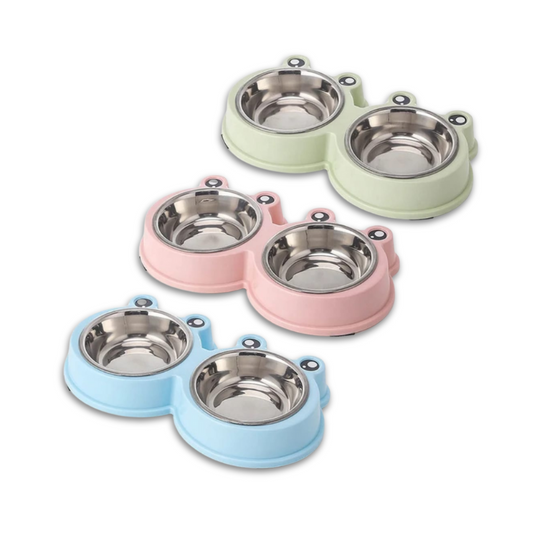 Pet Dual Stainless Steel Food Bowl 27.5*15.5