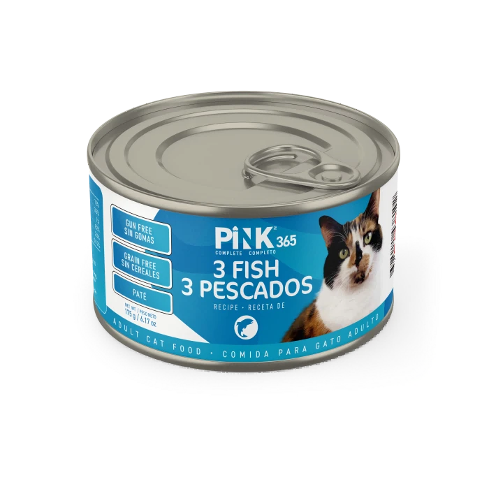 Pink 365 Completed Canned Cat Food – 3 Fish Recipe (175g)