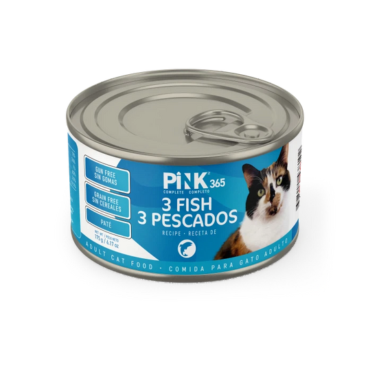Pink 365 Completed Canned Cat Food – 3 Fish Recipe (175g)