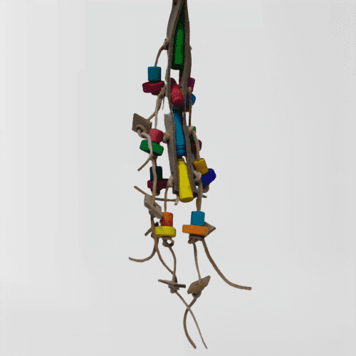 Pets Club Natural Wooden Bird Toy H-46 Cm, W-3 Cm