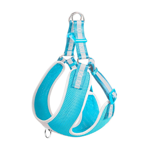 Fida Step-in Dog Harness ‰ÛÒ Reflective-LIGHT BLUE (L)