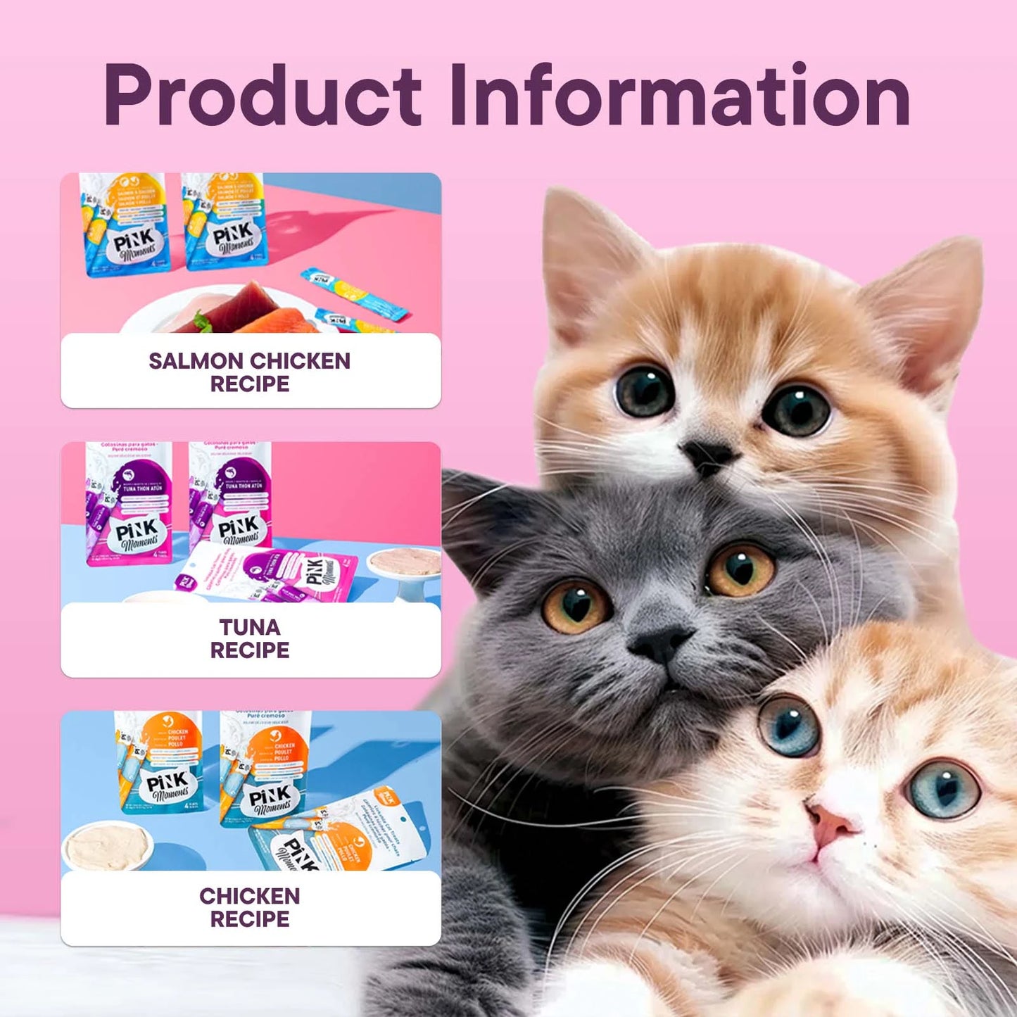 Pink Moments Lickable Cat Treat – Chicken (15g × 4)