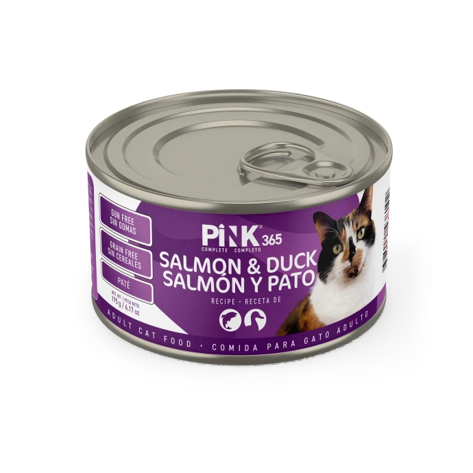 Pink 365 Completed Canned Cat Food – Salmon & Duck Recipe (175g)