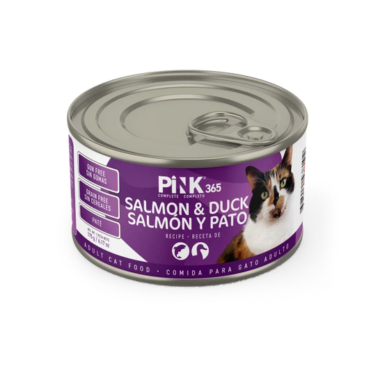 Pink 365 Completed Canned Cat Food – Salmon & Duck Recipe (175g)
