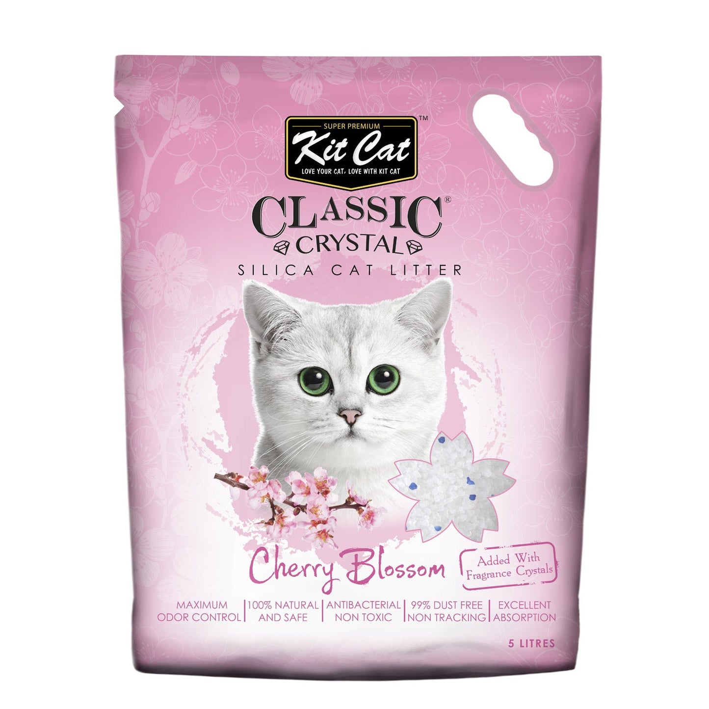 Kit Cat Classic Crystal Cat Litter ‰ÛÒ Cherry Blossom (5 Litres)