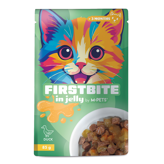 M-PETS Firstbite Duck in Jelly Wet Food Pouches for Cats