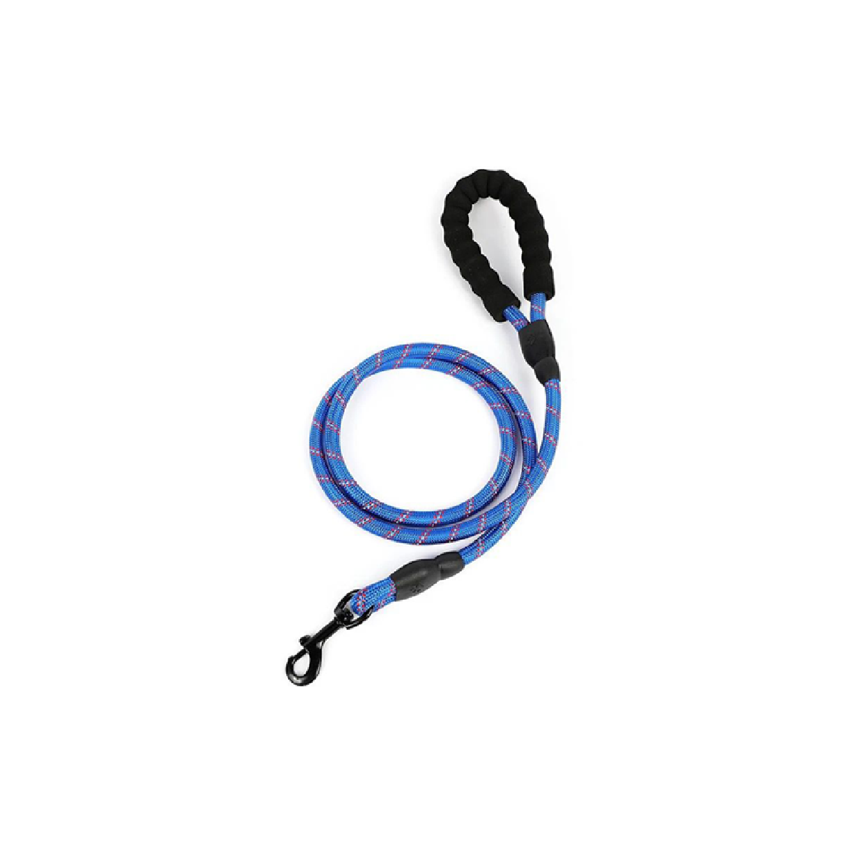 Dog Round Leash L 1.2x150 Cm (Black Blue)