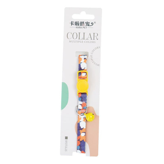 Cozy Paws Safe Cat Collar With Bell-25cm-Floral Print